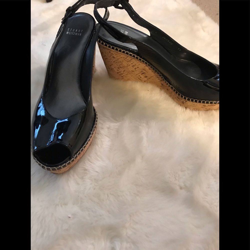 Stuart Weiztman Patent Open Toe Wedges